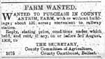 Advertisment for farm