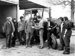 John McKeown and Victor Woods together with experimental staff on the Abbey Farm